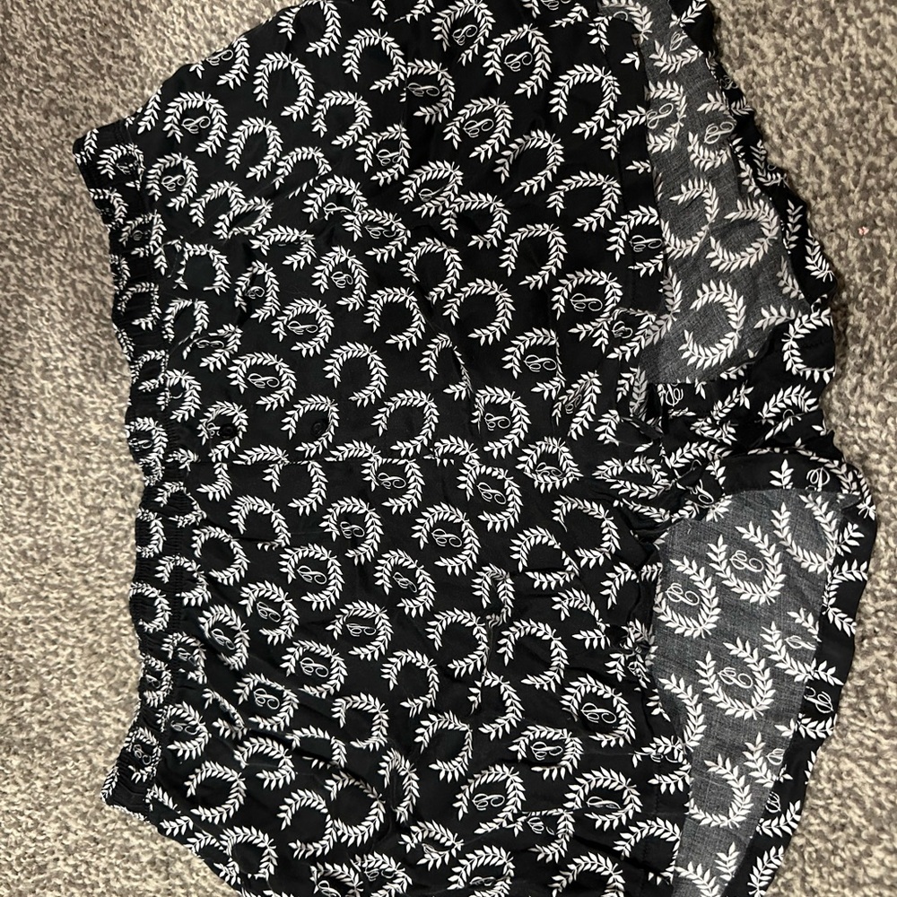 PINK Victoria's Secret Black and White Pajama Shorts